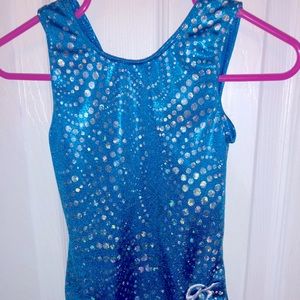 GK Blue Sparkle Leotard
